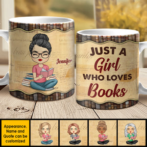 I Like Books And Coffee And Maybe 3 People - Personalized Mug.