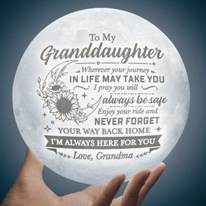 Never Forget Your Way Back Home - Moon Lamp -  To My Granddaughter, Gift For Granddaughter, Granddaughter Gift From Grandma, Birthday Gift For Granddaughter, Christmas Gift