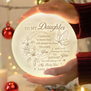 You'll Always Be My Baby Girl - Moon Lamp - To My Daughter, Gift For Daughter, Daughter Gift From Dad, Birthday Gift For Daughter, Christmas Gift