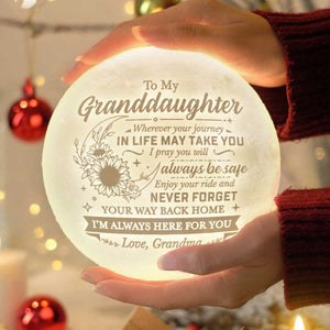 Never Forget Your Way Back Home - Moon Lamp -  To My Granddaughter, Gift For Granddaughter, Granddaughter Gift From Grandma, Birthday Gift For Granddaughter, Christmas Gift