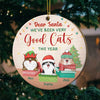 Tis The Season To Be Jolly - Personalized Custom Round Shaped Wood Christmas Ornament