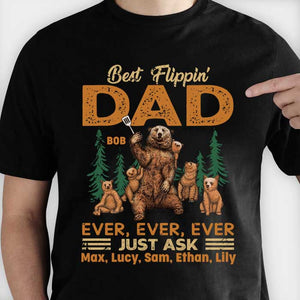 Best Flippin' Dad - Gift For Dads - Personalized Unisex T-Shirt.