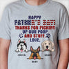 Happy Father's Day Thanks For Picking Up My Poop And Stuff - Gift for Dad, Personalized Custom Unisex T-shirt