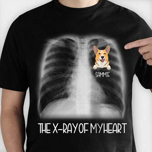 Dog - X-ray Of My Heart - Funny Personalized Dog T-shirt.