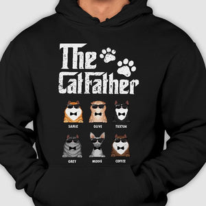 The Cat Father - Gift for Cat Dad, Cat Mom - Personalized Unisex T-Shirt, Hoodie.