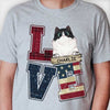 L.O.V.E Cat - Gift For Dad, Personalized Unisex T-Shirt
