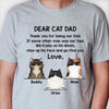 Dear Cat Dad Thank You For Being Our Dad Cool Cats - Gift For Dad Personalized Unisex T-Shirt