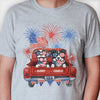 Independence Day Fireworks Dogs - Gift For 4th Of July - Personalized Unisex T-Shirt