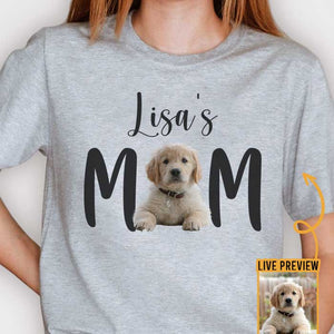 Dog Mom, Cat Mom Upload Image - Gift For Dog Lovers, Personalized Unisex T-Shirt.