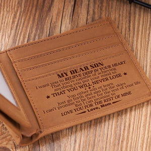 Mom To Son - You Will Never Lose - Bifold Wallet