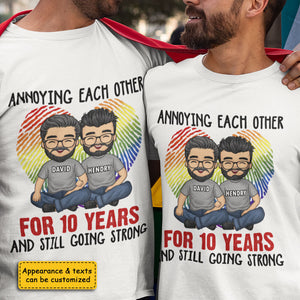 Annoying Each Other LGBTQ+ Couples - Personalized Unisex T-shirt - Gift For Couples
