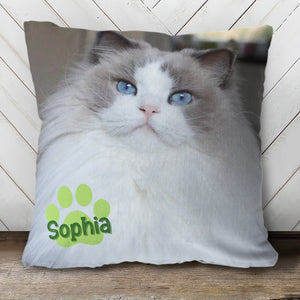Pet's Face On A Pillow - Personalized Pillow (Insert Included).