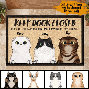 Don't Let The Cats Out - Funny Personalized Cat Decorative Mat (WW).